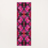 ピンクローズフローラ抽象芸術アート ヨガマット (裏面)