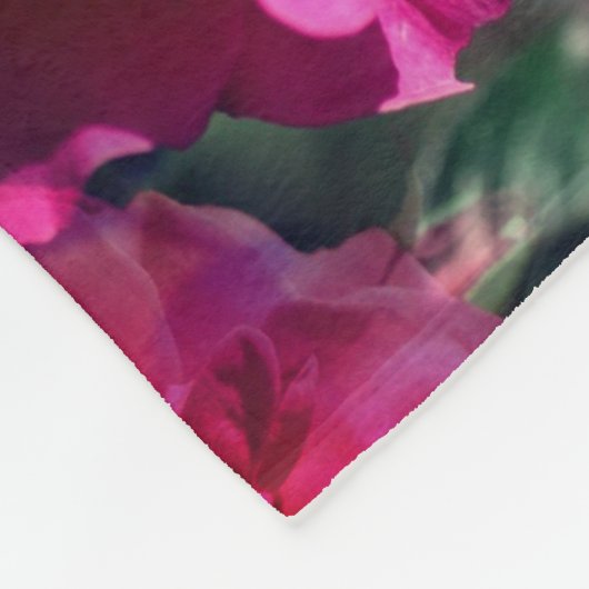 ピンクローズフローラ抽象芸術アーパーソナライズされたト フリースブランケット (角)