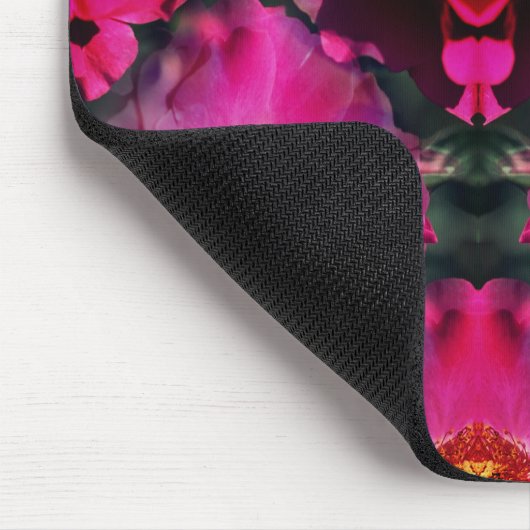 ピンクローズフローラ抽象芸術アーパーソナライズされたト マウスパッド (コーナー)