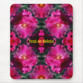 ピンクローズフローラ抽象芸術アーパーソナライズされたト マウスパッド (正面)