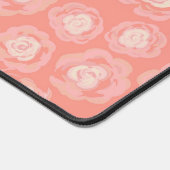 ピンクローズフローラ植物美学デスクマット デスクマット (コーナー)