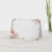 ピンクローズフローラ母の日グリーティングカード カード (裏面)