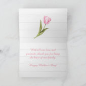 ピンクローズフローラ母の日グリーティングカード カード (内部)