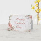 ピンクローズフローラ母の日グリーティングカード カード (黄色い花)