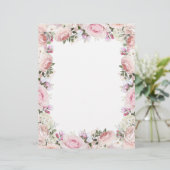 ピンクローズフローラ紙シート (スタンド正面)