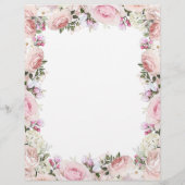 ピンクローズフローラ紙シート (裏面)