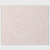 ピンクローズフローラ金ゴールドグリッターバロックアントニエッタ ラッピングペーパー (フラット)