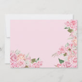 ピンクローズフローラ金ゴールドティアラキンセアニェラ 招待状 (裏面)