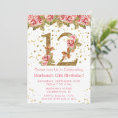 ピンクローズフローラ12thバースデーパーティー 招待状 (スタンド正面)