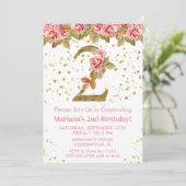 ピンクローズフローラ2nd誕生日パーティー 招待状 (スタンド正面)