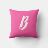 ピンクローズフローラ – モノグラム装飾用クッション クッション (裏面)