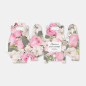ピンクローズブケッツパーソナライズされたフローラお願いボックス フェイバーボックス (折り畳みなし)