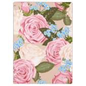 ピンクローズブッシェルブーケ |フラワークリップボード クリップボード (裏面)