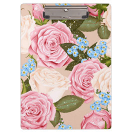 ピンクローズブッシェルブーケ |フラワークリップボード クリップボード