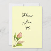 ピンクローズブドカスタム招待状 招待状 (正面)