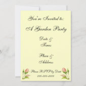 ピンクローズブドカスタム招待状 招待状 (裏面)