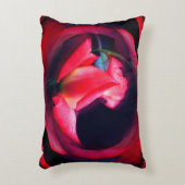 ピンクローズブドフローラ抽象芸術アート アクセントクッション (正面(垂直))