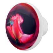 ピンクローズブドフローラ抽象芸術アート セラミックノブ (右)