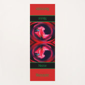 ピンクローズブドフローラ抽象芸術アーパーソナライズされたト ヨガマット (正面)