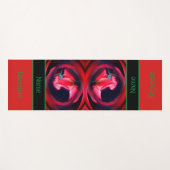 ピンクローズブドフローラ抽象芸術アーパーソナライズされたト ヨガマット (正面(横))