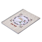 ピンクローズブドモマノートブック ノートブック (左側)