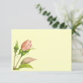 ピンクローズブド招待状リプライテンプレート 招待状 (スタンド正面)