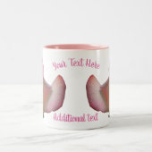 ピンクローズブパーソナライズされたド ツートーンマグカップ (中央)