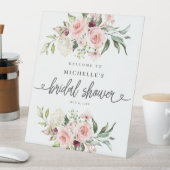 ピンクローズブライダルシャワーウェルカムサイン 台座サイン (インサイチュ)