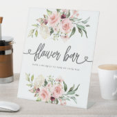 ピンクローズブライダルシャワーフラワーバー 台座サイン (インサイチュ)