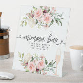 ピンクローズブライダルシャワーフラワーバー 台座サイン (インサイチュ)