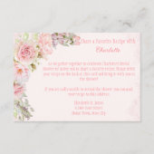 ピンクローズブライダルシャワーレシピエンクロージャカード エンクロージャーカード (正面)