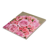 ピンクローズブライダルブーケ タイル (側面)