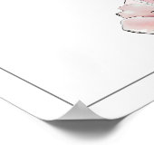 ピンクローズブライドブライダルシャワーウェルカムポスター ポスター (角)