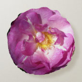 ピンクローズブラシ仕上げポリエステルラウンドスロークッション ラウンドクッション (裏面)