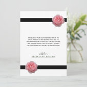 ピンクローズブラックリ結婚ボン サンキューカード (スタンド正面)