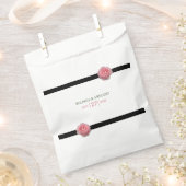 ピンクローズブラックリ結婚ボン フェイバーバッグ (クリップ留めされた状態)