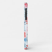 ピンクローズブルーフラワーズ水彩花柄 Case-Mate iPhoneケース (裏面/左)