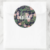 ピンクローズブルーヴィンテージ植物園 ラウンドシール (バッグ)