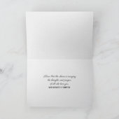 ピンクローズブーケオンドリフトウッド悔やみや弔慰 カード (内部)