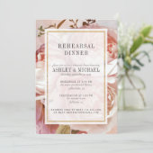 ピンクローズブーケリハエレガントーサルディナー 招待状 (スタンド正面)