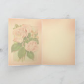 ピンクローズブーケヴィンテージハッピーマザーズデイ カード (内部)