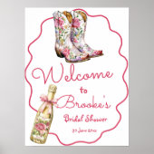 ピンクローズブーツ&バブリーブライダルシャワーへようこそ ポスター (正面)