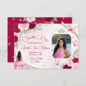 ピンクローズプリンセスバタフライ&フォトキンセアニェラ セーブザデート (正面/裏面)