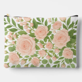 ピンクローズプリントカットソーバッグ アクセサリーポーチ