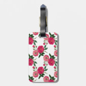 ピンクローズプリント ラゲッジタグ (裏面縦)