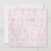 ピンクローズベビーガールウィッカニング命名式 招待状 (裏面)