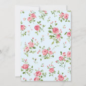 ピンクローズベビーシャワー招待状 招待状 (裏面)