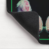 ピンクローズペア抽象芸術 パーソナライズされた マウスパッド (コーナー)