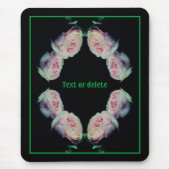 ピンクローズペア抽象芸術 パーソナライズされた マウスパッド (正面)