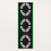 ピンクローズペア抽象芸術 ヨガマット (裏面)